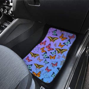 Colorful Butterfly Front Car Mats (Set Of 2) - Freedom Look