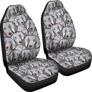 Weimaraner Dog Car Seat Covers (Set of 2)