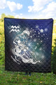 Aquarius Horoscope Premium Quilt Blanket Twin Queen King Size Birthday Gift