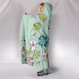 Peace Lotus Dragonfly Hooded Blanket