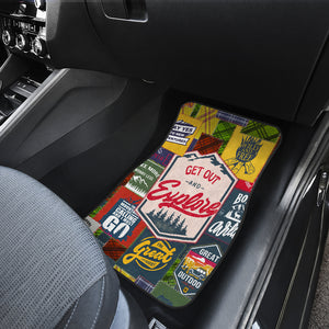Camping Hiking Mountains - Universal Front Car Mats Gift (Set Of 2)