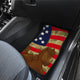 Brown Horse USA Flag - Front and Back Car Mats Gift (Set Of 2)