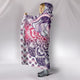 Elephant Purple Mandala - Cozy Warm Hooded Sherpa And Microfiber Blanket With Hood