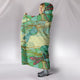Swamp Lotus Dragonfly Hooded Blanket
