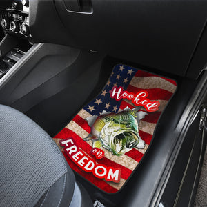 Fishing Hooked Freedom - Universal Front Car Mats Gift (Set of 2)