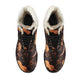Strings and Notes Guitar Violin Faux Fur Leather Boots Shoes
