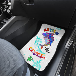 Autism Awareness Personalized Shark - Universal Front Car Mats Gift