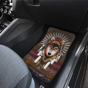 Native American - Wolf - Universal Front Car Mats Gift (Set Of 2)