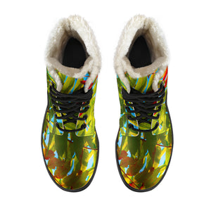 Autumn Sumac Faux Fur Lined Women's Men's Men's Vegan-Friendly Leather Boots