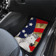 White Horse USA Flag - Universal Front and Back Car Mats Gift (Set of 2 or 4)