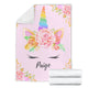 Personalized Unicorn Premium Blanket - Paige