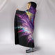 Psychedelic Alien Flower - Cozy Warm Hooded Sherpa And Microfiber Blanket