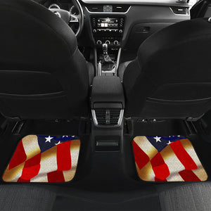 USA Flag Eagle Bird - Universal Front and Back Car Mats Gift (Set of 2 or 4)