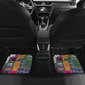 Camping Hiking Mountains - Red Universal Front and Back Car Mats (Set of 2 or 4)