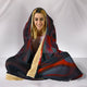 Black and Red Skull Hooded Blanket