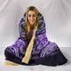 Purple Dragonfly Mandala Hooded Blanket