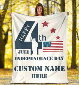 US Happy Independence Day - Personalized 4th Of July American Holiday Blanket
