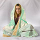 Seamless Pattern Lotus Dragonfly Hooded Blanket