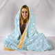 Light Blue Mandala  Sherpa Hooded Blanket