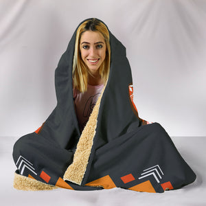 Wolf Cozy Warm Hooded Sherpa And Microfiber Blanket With Hood
