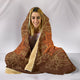 HandCrafted Brown Lotus Hooded Blanket