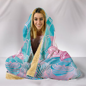 HandCrafted Magical Pink Lotus Hooded Blanket