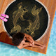 Golden Pisces (Fish) Zodiac Beach Blanket - Freedom Look