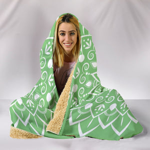Green Mandala Hooded Blanket