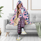 Watercolour Floral on Blue - Hooded Blankets