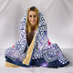Mandala Peace Warm Hooded Sherpa And Microfiber Blanket With Hood