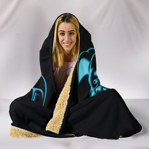 Beware Of Pitbull Hooded Sherpa And Microfiber Blanket With Hood
