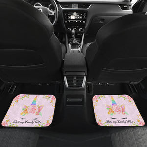 Personalized Unicorn Car Mats - Dori my Lovely Wife
