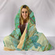 Swamp Lotus Dragonfly Hooded Blanket