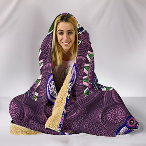 Purple Peace Mandala - Cozy Warm Hooded Blanket