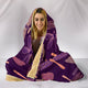 Dragonfly Violet Hooded Blanket - Freedom Look