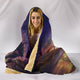 Dragon Dragonfly Sunset Cozy Warm Hooded Sherpa And Microfiber Blanket With Hood