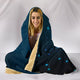 Ice Hockey Player Cozy Warm Hooded Sherpa And Microfiber Blanket With Hood