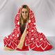 Red Mandala Sherpa Hooded Blanket