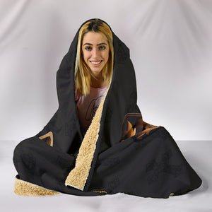 Gold Cross Cozy Warm Hooded Sherpa And Microfiber Blanket With Hood