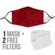 Bouquet of Roses Face Mask with Filters