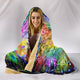 Peacock Nexsus Cozy Warm Hooded Sherpa And Microfiber Blanket With Hood