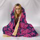Pink Lotus Flower Hooded Blanket