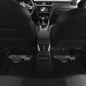 Sugar Skull Flowers Purple - Universal Front Car Mats Gift (Set of 2 or 4)