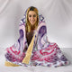 Elephant Purple Mandala - Cozy Warm Hooded Sherpa And Microfiber Blanket With Hood
