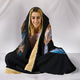 Peace Hippie Feathers Hooded Blanket