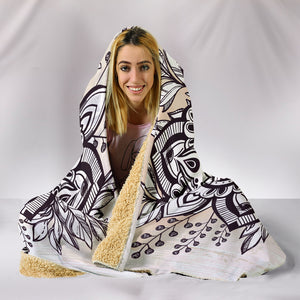 HandCrafted Lotus Flower Hooded Blanket