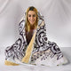 HandCrafted Lotus Flower Hooded Blanket