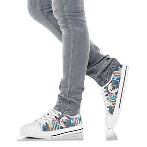 Pug Dog Mom Low Top Shoes