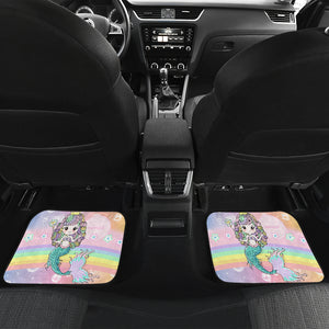 Mermaid Car Mats (Set Of 4) With Custom Name