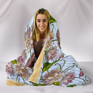 Pink Lotus Hooded Blanket